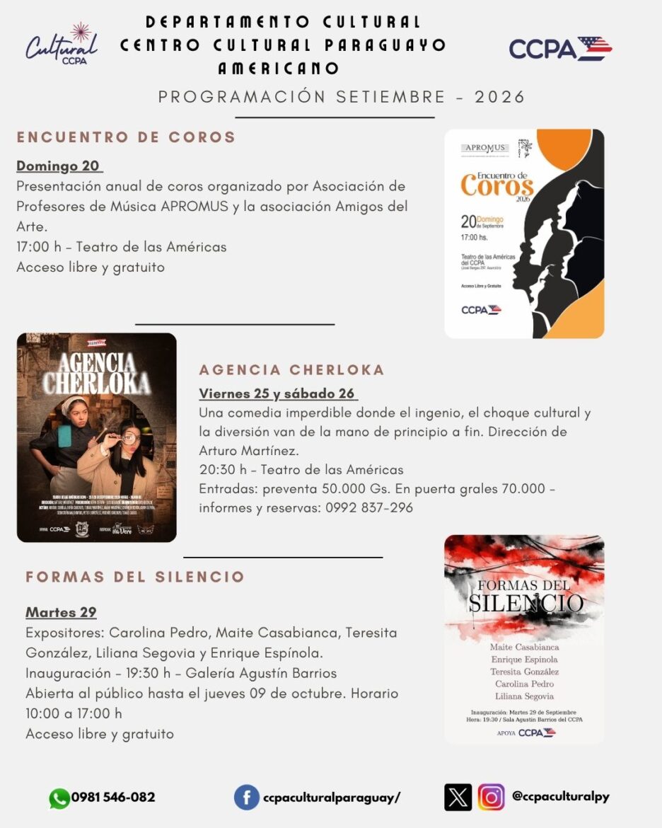 Jazz, teatro y grandes muestras: el CCPA presenta su agenda cultural de setiembre.